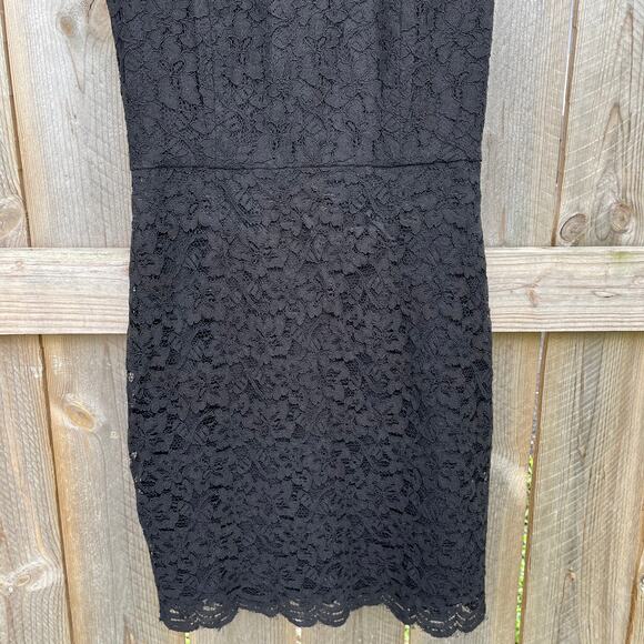 DVF Diane Von Furstenberg Nisha Dress Mesh Sleeveless Party Sheath Black Size 6 - Picture 4 of 10